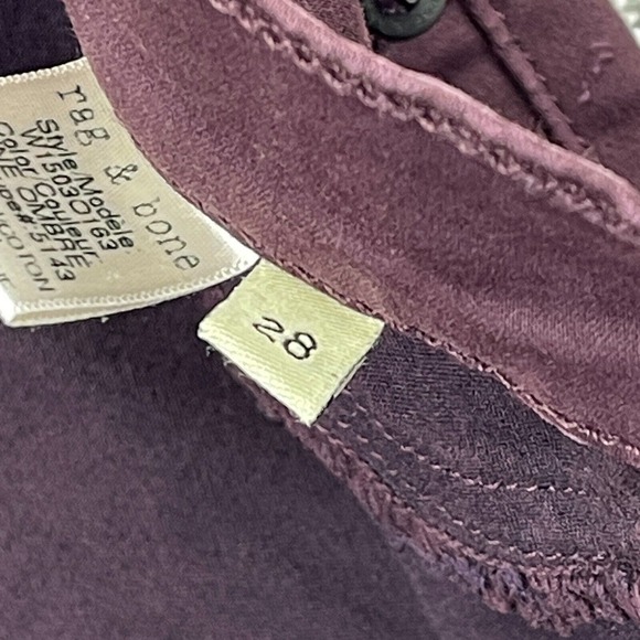 Rag & Bone Jeans Womens 28 Legging Maroon Wine Ombre 28x32 Stretch W1503O163 - Picture 8 of 14